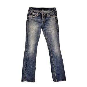 Silver Jeans Co Suki Slim Blue Wash Denim Jeans Womens Size 26x31 Low Rise